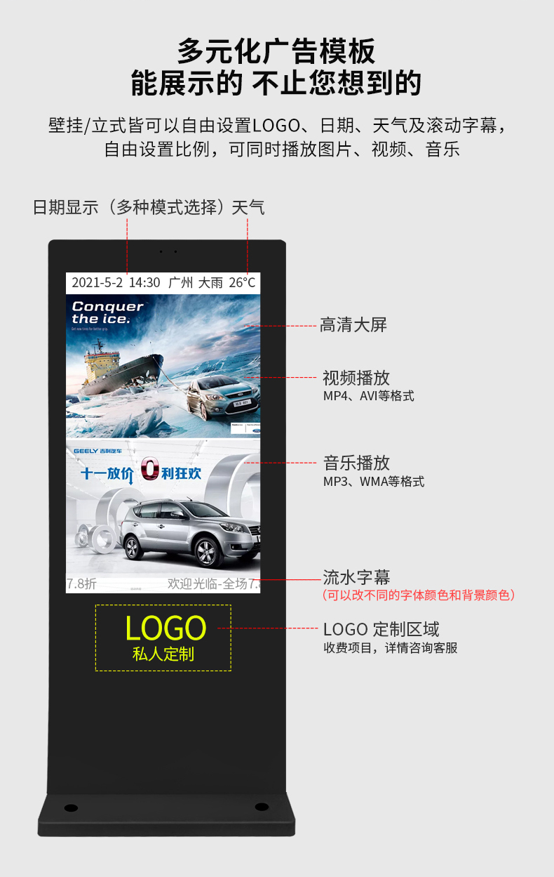立式戶外廣告機