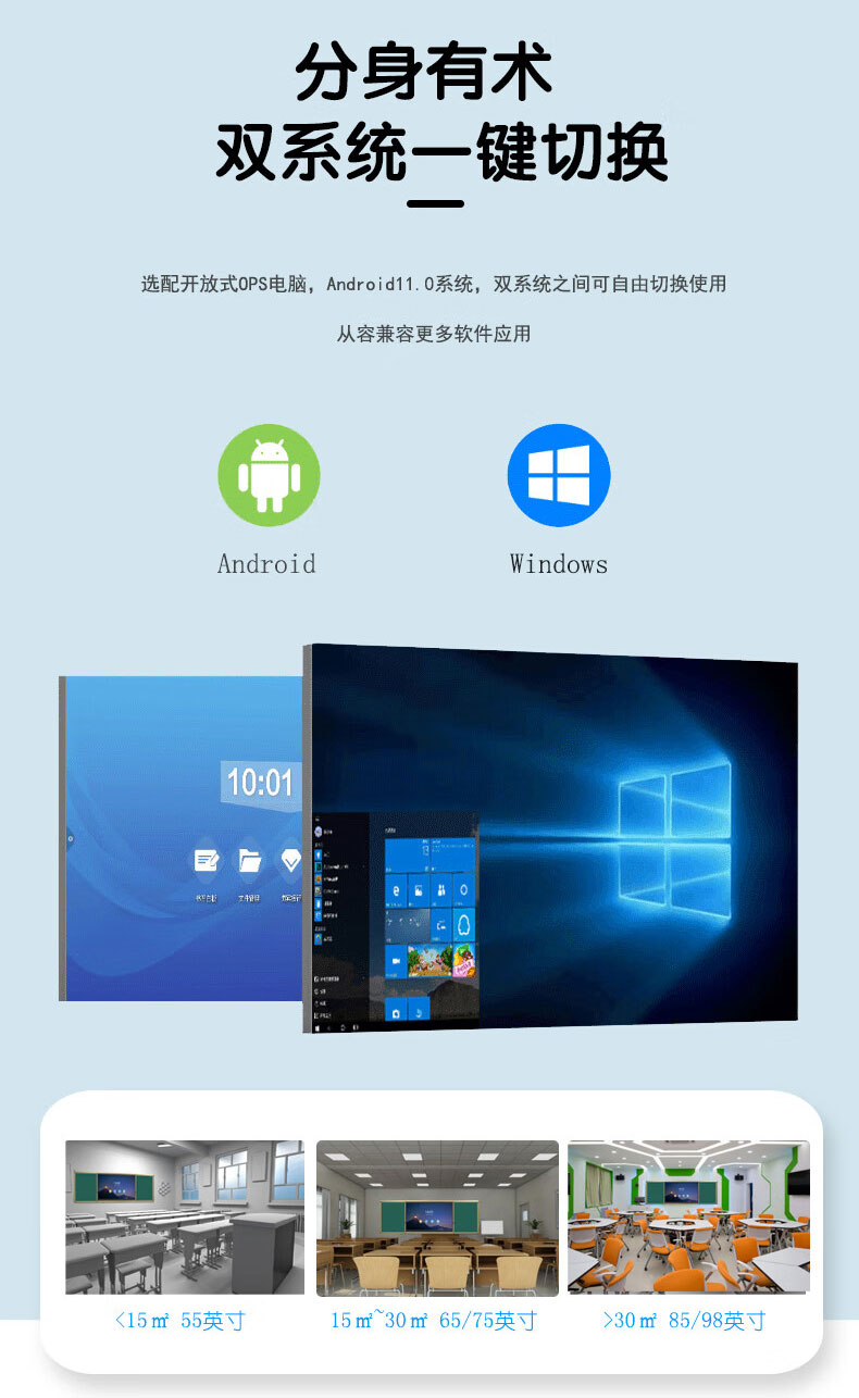智能推拉黑板